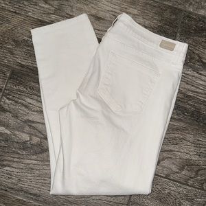 PAIGE White Ankle Cropped Jeans